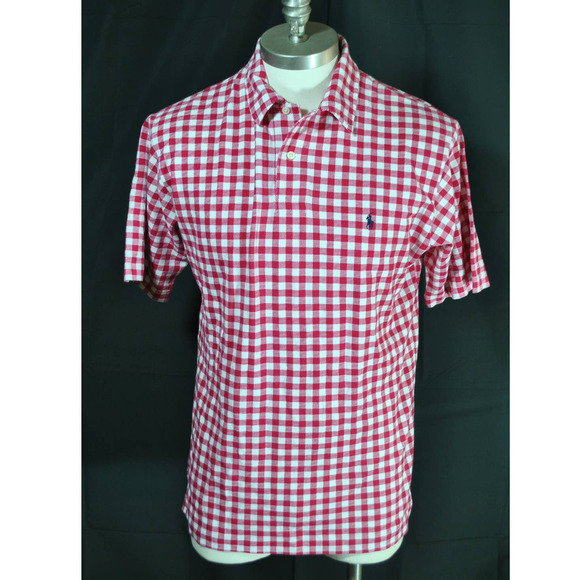Polo Ralph Lauren Other - Polo by Ralph Lauren Red White Gingham Polo Shirt - M